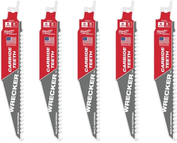 Milwaukee sticksågsblad TCT WRE 150/6T 5 st.